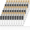 Domensi 90 Pack 8ml Glass Perfume Atomizers - Gold, Silver, Black Refillable Bottles