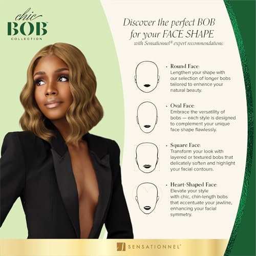 Sensationnel ChicBob Lace Front Wig - Lob Unit, Beige Blonde Variation