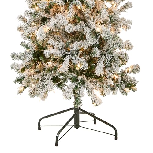 6ft Pre-Lit Flocked Artificial Christmas Tree - Slim Acacia Holiday Decor - Variation of THIS listing: 5ft 11in