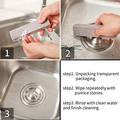 Chinco 200 Pcs Pumice Sticks for Cleaning, Rust, Lime & Hard Water Removal