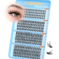 Natural Lash Clusters Wispy Eyelash Clusters 10-16mm Customizable Lashes Clusters 256pcs Cluster Eyelash Extensions C-Curve Individual Lashes DIY Long Lasting Lash Cluster Lash Extension at Home