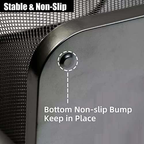 SHSYCER Black 6-Gallon Square Metal Mesh Trash Cans - 10 Pack Office & Home Wastebaskets (Variation: Black-6Gallon)