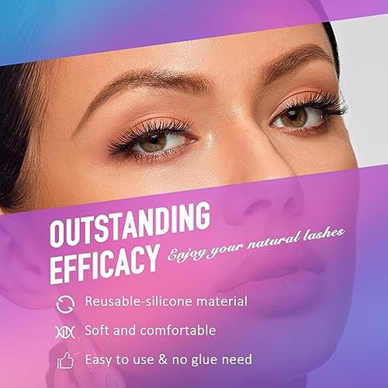 Libeauty Eyelash Lift Rods Reusable Lash Perm Pads 8 Pairs Set of Combi Silicon Pads C-Curl Eyelash Lifting Shield DIY Use at Home or Salon Lash Perming Tool