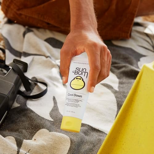 Sun Bum Cool Down Aloe Vera Lotion Vegan With Cocoa Butter To Soothe and Hydrate Sunburn 3 Ounce 2 Pack