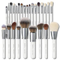 Makeup Brush Set 32 Pcs Goat & Horse Hair Professional Brushes - White B-Variation