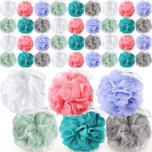 Umigy 36 Pcs Colorful Mesh Bath Loofahs Bulk Exfoliating Body Scrubbers for Men & Women