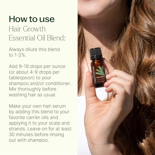 Plant Therapy Hair Therapy Blend & Serum Set - Strengthen, Repair and Grow Shiny Healthy Hair, 1 oz Serum & 10 mL Essential Oil Blend