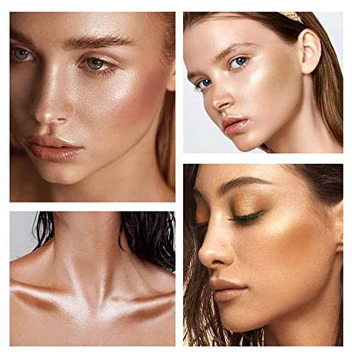 MAEPEOR Body Luminizer 6 Colors Waterproof Smooth Shimmer Face Glow Illuminator Non-sticky Liquid Highlight (30 ML, 01 Moonlight White)