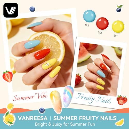 VANREESA 73-Classic Elegant Hues Gel Nail Polish Set - 42 Summer Colors with Top & Base Coats