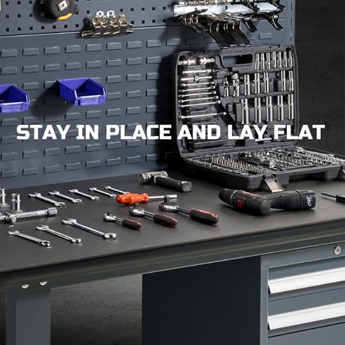 Heavy-Duty Tool Box Liner 30in x 22ft 4mm Thick Non-Slip Protective Mat for Drawers & Shelves