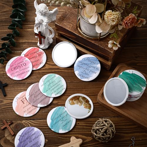 60 Pcs Christian Compact Mirrors Bulk for Women - Bible Verse Gift Set (Variation of THIS listing: 60)