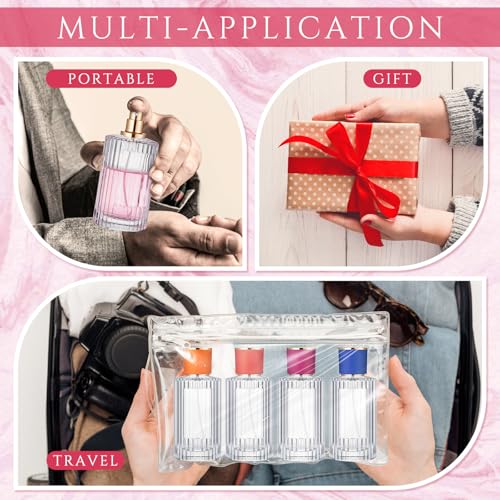 12 Pack 100ml Refillable Perfume Bottles with Gradient Colors - Travel & Makeup
