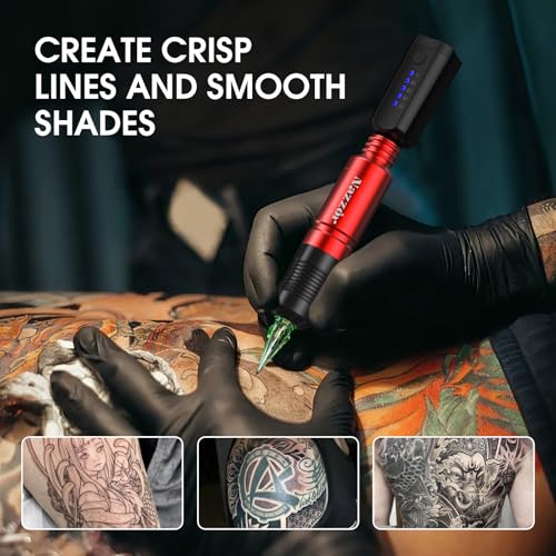 Wireless Tattoo Gun Set Rotary Pen with 1600mAh Battery for Beginners & Professionals