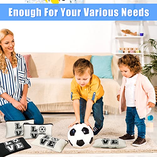 Amylove 20Pcs Soccer Makeup Bags Gift Set – Canvas Cosmetic Bags for Girls