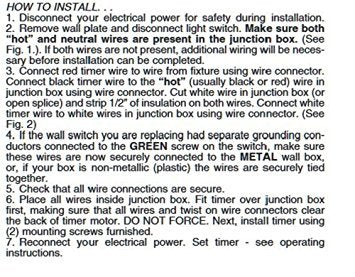 Heavy Duty In-Wall Mechanical Timer Switch 24-Hour 15A Multi-Program