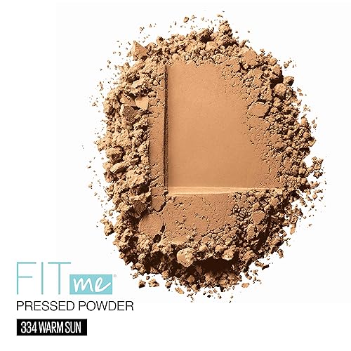 Maybelline Fit Me Matte Poreless Powder Makeup - Warm Sun 0.29oz Pack of 2 Variation 334 WARM SUN