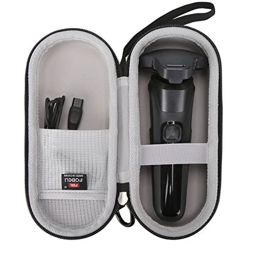 FBLFOBELI Hard Storage Case for Norelco Shaver 2100 2300 3500 6800 3100 5500 5100 5300 5700 6880 7000 7100 7200 9000, Also fits for Braun Series 3/Series 5/Series 7/Series 9 Rotary Shaver (Case Only)