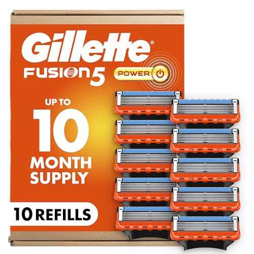 Gillette Fusion5 Power Razor Blade Refills for Men - 10 Count