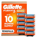 Gillette Fusion5 Power Razor Blade Refills for Men - 10 Count