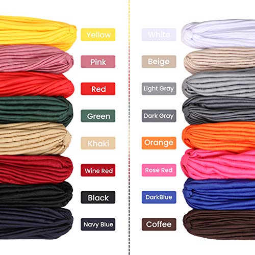 Stretch Satin Turban Head Wraps for Women - Chic Color Variation, 16 Pieces