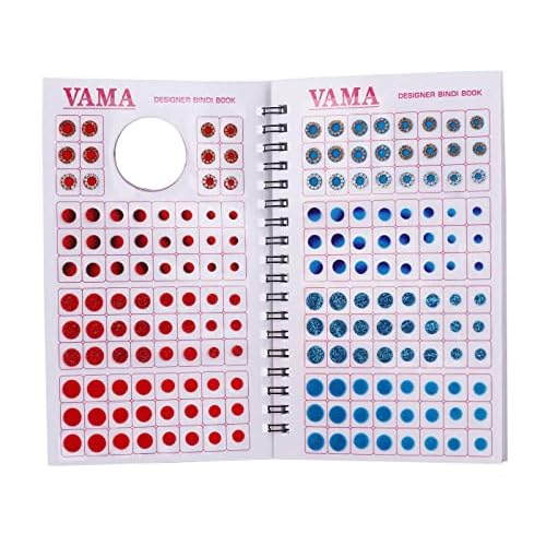 Multicolour Plain Glitter Sparkle Shaded Crystal Diamond Stone Indian Bindi Booklet Sticker for Women (948 Fancy Bindi Book)