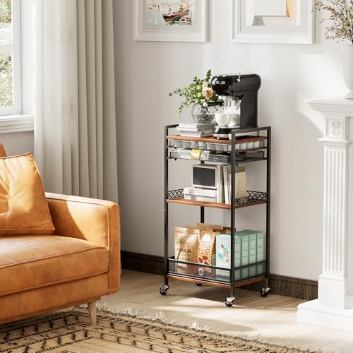 5-Tier Coffee Station Cart with Mug & Pod Storage - Kitchen Organizer