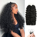 20 Inch Burmese Curly Human Hair Crochet Extensions for Black Women - Knotless & Reusable