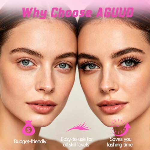 AGUUD 600 Fans Premade 10D D Curl Eyelash Extensions Narrow Fans, 0.05mm Thick, Mixed 8-15mm Length, Handmade Volume Lashes (Pack of 1)