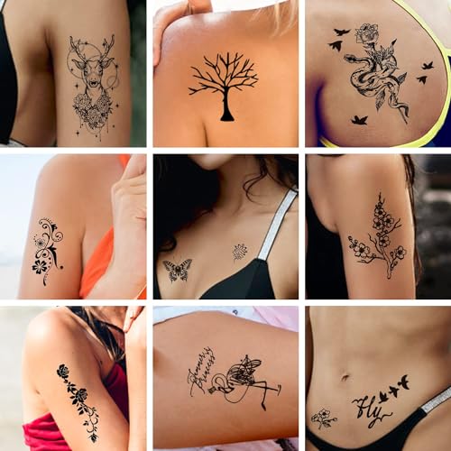 Cerlaza 300 styles Temporary Tattoos For Adults Women Men, Fake Henna Tattoos Stickers Waterproof, Long Lasting Realistic Tatuajes Temporales-65 Sheets