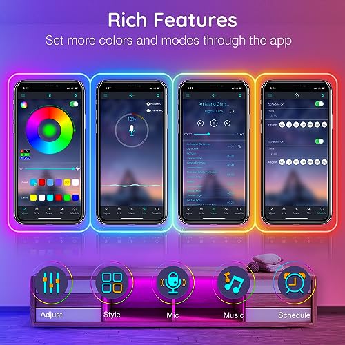 AILBTON 100FT RGB LED Neon Rope Lights - Waterproof Outdoor Flexible Strip with App/Remote, Music Sync, Multiple Modes