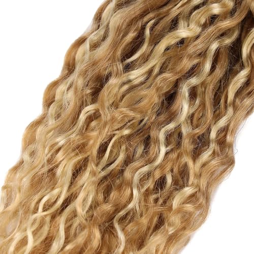Blonde Human Braiding Hair P27/613 Deep Wave 3 Bundles 12 Inch Variation of P27/613 D / 12 12 12 Inch