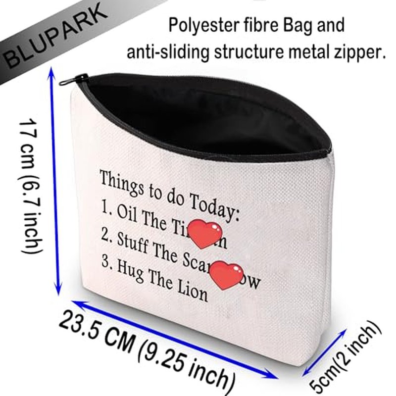 BLUPARK Wizard Gift Oil The T M Stuff The Scarec Hug The Lion Makeup Bag for Fans (Things to do Today)