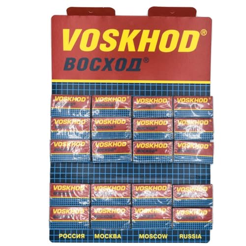 Voskhod Double Edge Safety Razor Blades – 100 Sharp, Long-Lasting Blades