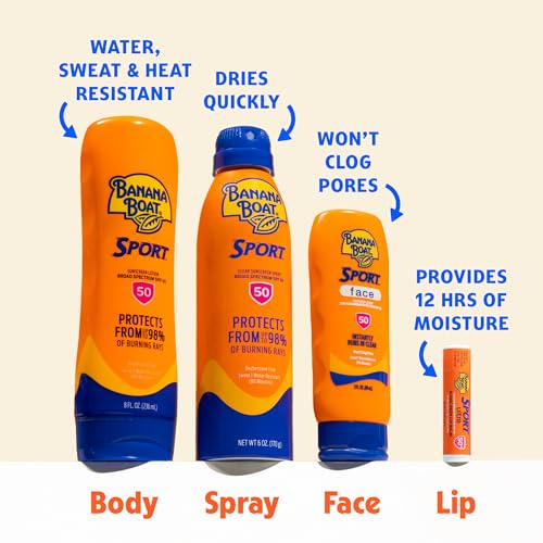 Lip Sunscreen SPF 50 Pack of 10 - Water-Resistant Lip Balm with Aloe & Vitamin E