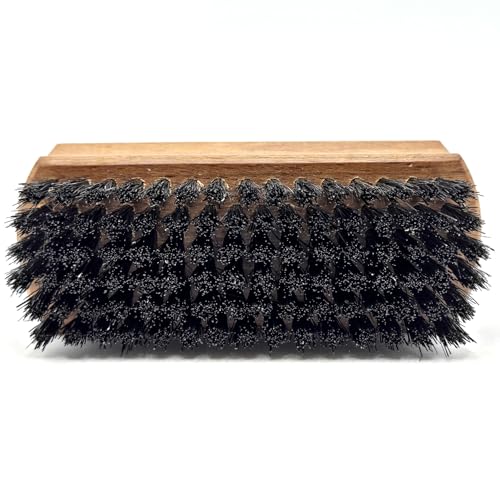 Genuine Boar Bristle Nail Brush with Beech Wood Handle - German Made, 4 Inch