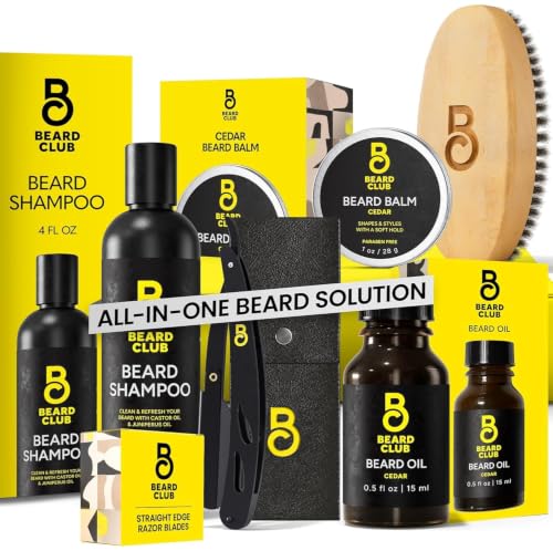 Beard Care Kit Cedar Variation - Beard Shampoo, Oil, Balm, Brush & Razor