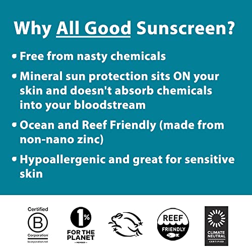 All Good Sunscreen Tinted Mineral SPF 30 Lotion 2-Pack for Face & Body