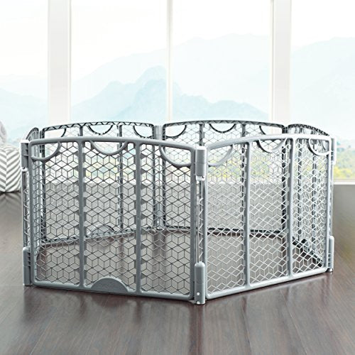 Evenflo Versatile Play Space 6-Panel Adjustable Child Play Area - Cool Gray