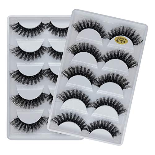 ¡æVayator 10 Pairs/Set 3D Mink Lashes Natural False Eyelashes Dramatic Volume Fake Lashes Makeup Eyelash Extension Silk Eyelashes (G809)
