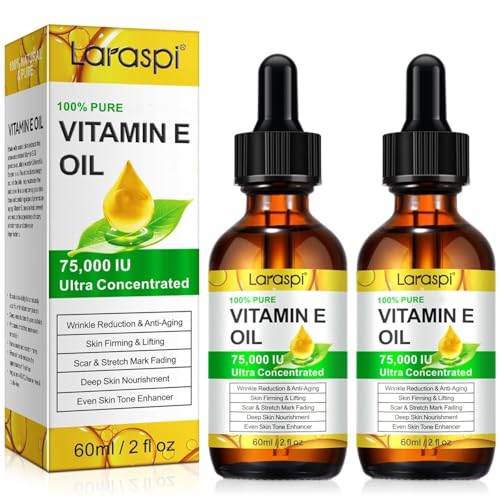 Vitamin E Oil, Pure Vitamin E Oil for Skin, Face, Scars, Body, for Moisturizing Dry Skin, 4 Oz