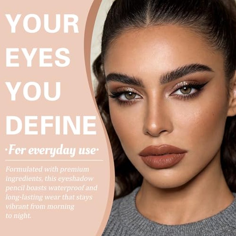 3 Colors Cream Eyeshadow Stick, Silky Smooth Long Lasting Waterproof Eye Shadow Makeup Stick, Easy Application Matte Finish Eyeshadow Pencil - 01 Matte Earth