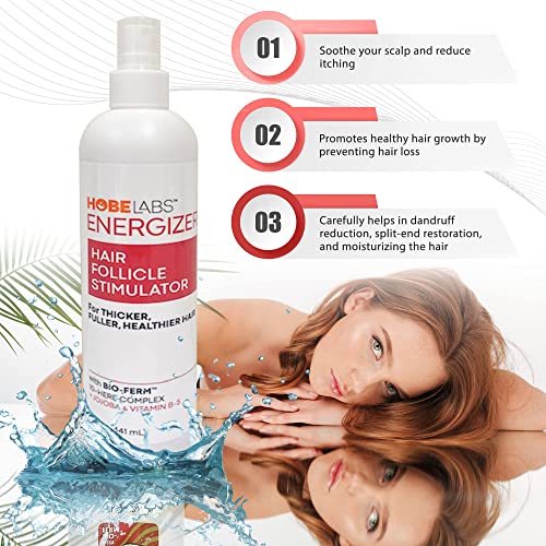 Hobe Labs Energizer Hair Follicle Stimulator 16 Fl Oz - Thicker, Fuller Hair Growth