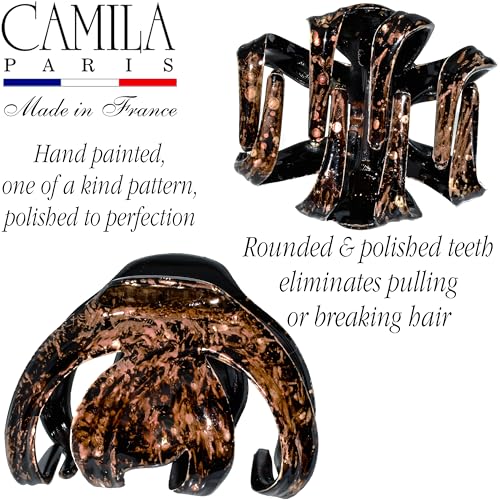 Camila Paris Octopus Hair Clips for Thick Hair - Brown, 3.5 Inch, Strong Grip