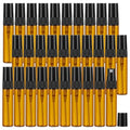 BENECREAT 30pcs 5ml/0.17 oz Mini Amber Glass Spray Bottle, Refillable Fine Mist Sample Bottle Small Travel Spray Bottle for Perfume, Liquid Cosmetics, Essential Oils
