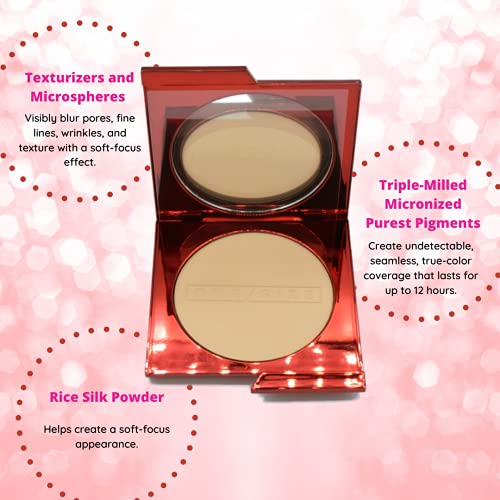 One Size Patrick Starrr Turn Up The Base Versatile Powder Foundation - Light 5 (NR) - Light, Neutral Rosy Undertones - Face Pressed Powder Makeup Foundation Medium-to-Full Coverage, Soft Matte Finish
