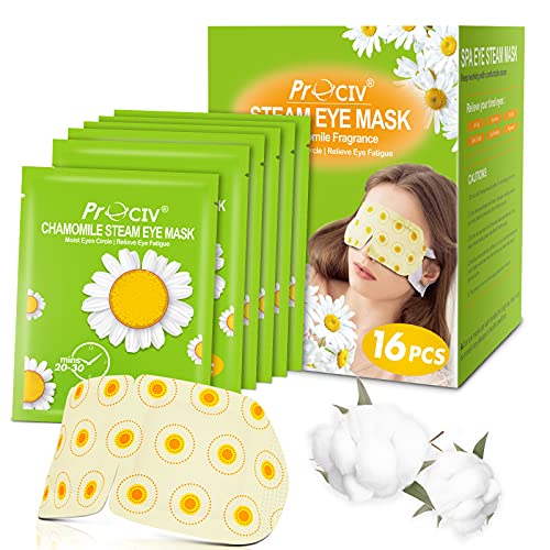 Steam Eye Masks for Dry Eyes & Relaxation - 16 Pack Warm Compress, Self-Heating Eye Masks for Stress Relief, Sleep Aid, Travel Essential