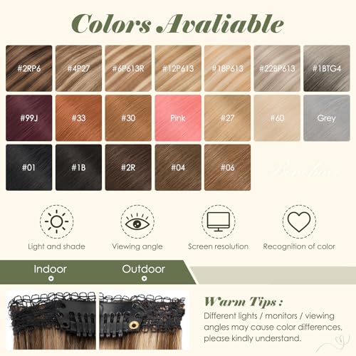 Dark Brown Short Clip-In Hair Extensions 6PCS 12 Inch Remy Human Hair