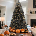 YITAHOME 6ft Prelit Black Christmas Tree with Remote Control, Festive & Eerie Atmosphere