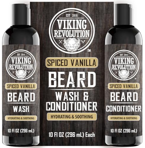 Viking Revolution Beard Wash & Conditioner Set - Spiced Vanilla 10 oz