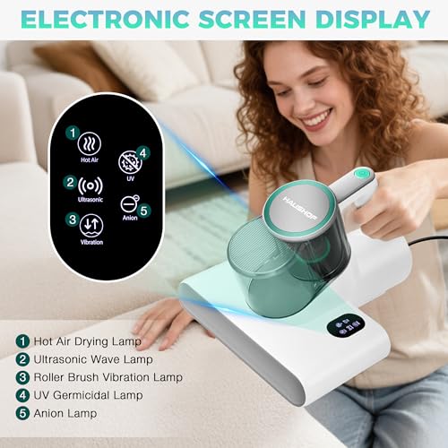 HEPA Mattress Vacuum Cleaner with UV-C Light Deep Clean & Drying
